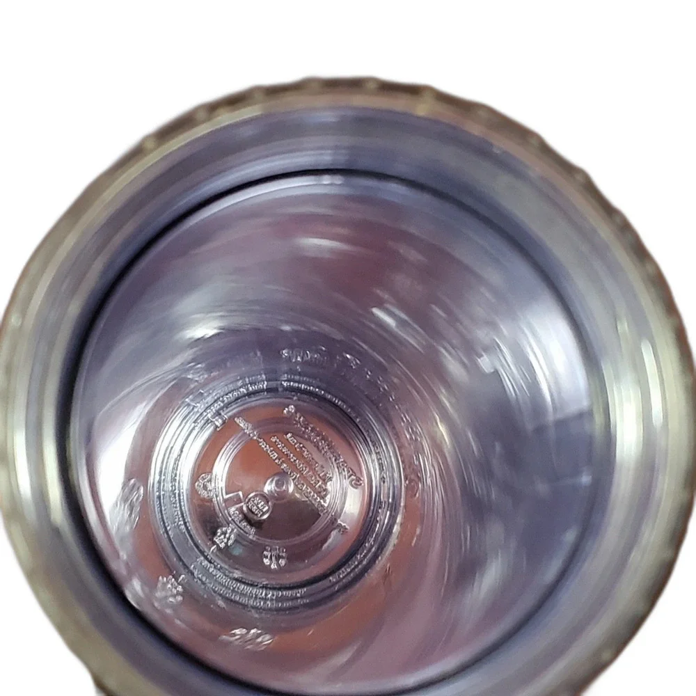 16oz Starbucks Textured Silver Plastic Travel Tumbler
